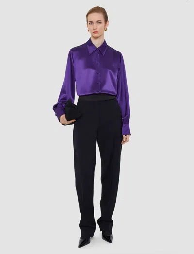 Joseph Dieu Double Satin Blouse In Purple