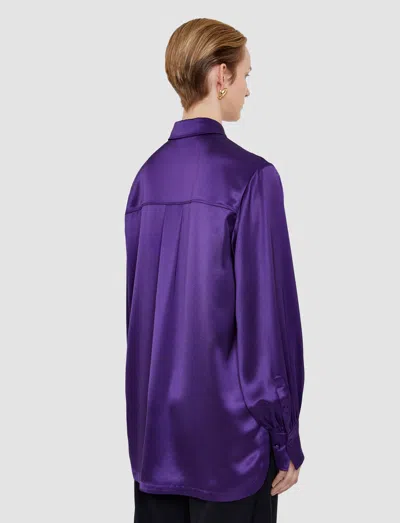 Joseph Dieu Double Satin Blouse In Purple