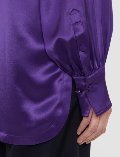 Joseph Dieu Double Satin Blouse In Purple