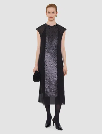Joseph Boulle Two-piece Chiffon Sequin Dress In Black