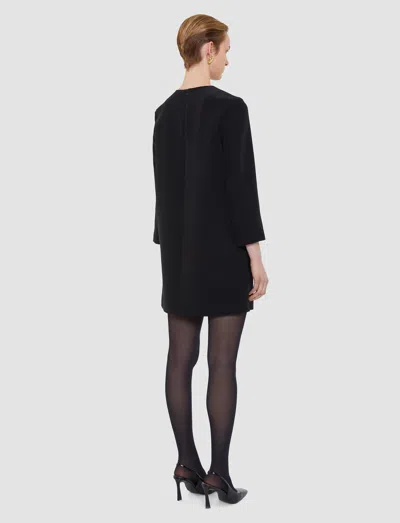 Joseph Bixio Sequined Satin Twill Minidress In Black