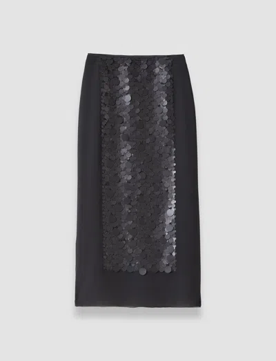 Joseph Cambo Chiffon Sequin Skirt In Black