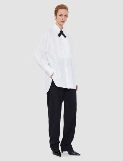 Joseph Ferrus Tuxedo Cotton Shirt In White