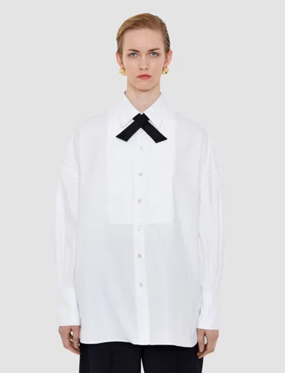 Joseph Ferrus Tuxedo Cotton Shirt In White
