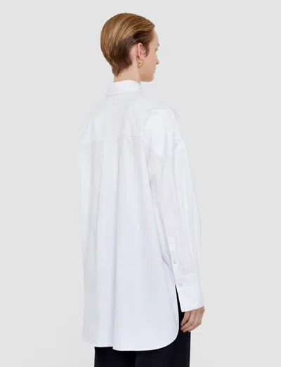 Joseph Ferrus Tuxedo Cotton Shirt In White