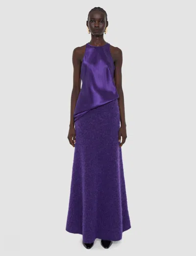 Joseph Mairie Brushed Alpaca Skirt In Purple