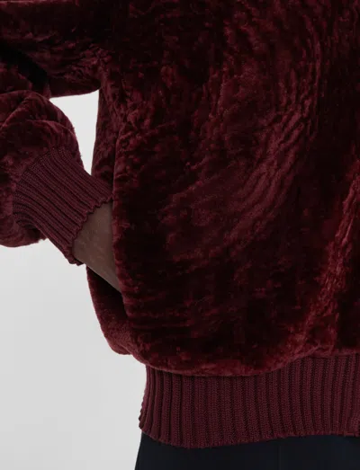 Joseph Alpes Short Hair Shearling Jacket In Red