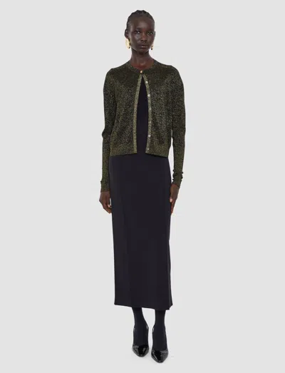 Joseph Tasse Lurex Knit Cardigan In Black
