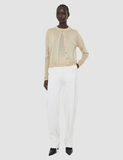 Joseph Tasse Lurex Knit Cardigan In Gold
