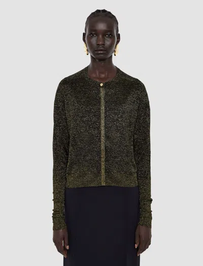 Joseph Tasse Lurex Knit Cardigan In Black