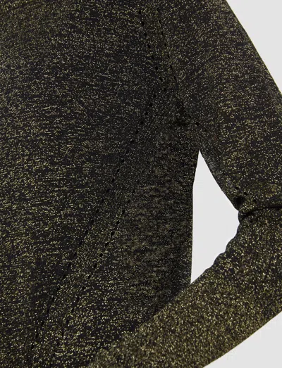 Joseph Tasse Lurex Knit Cardigan In Black