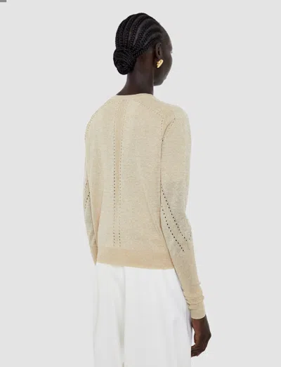 Joseph Tasse Lurex Knit Cardigan In Gold