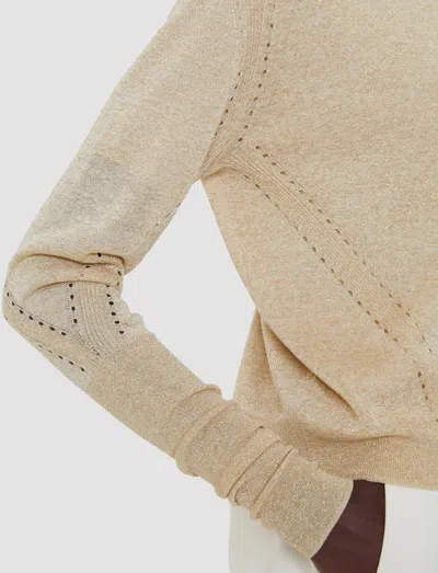 Joseph Tasse Lurex Knit Cardigan In Gold