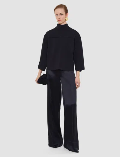 Joseph Larrey Compact Milano Knit Top In Black