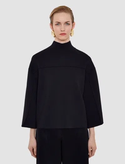 Joseph Larrey Compact Milano Knit Top In Black