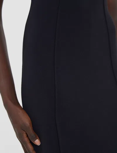 Joseph Foin Pintuck Stretch-knit Midi Dress In Black