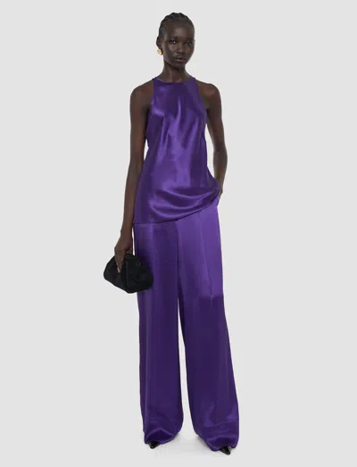 Joseph Ritz Double Satin Top In Purple