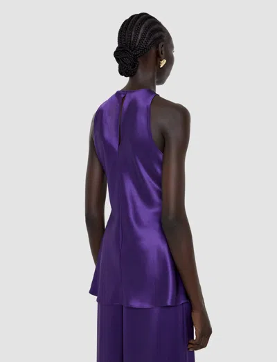 Joseph Ritz Double Satin Top In Purple