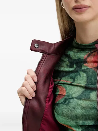 Desigual Zip-fastening Jacket In Red