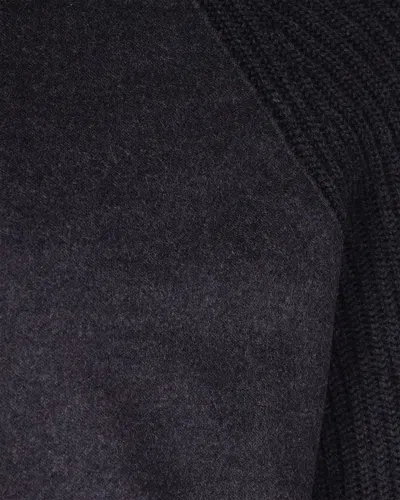 Eleventy Wool Jacket With High Collar And Ribbed Details In Multi