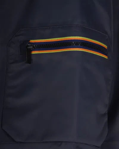 K-way R&d Giubbino Jaxie Tech Shiny Twill Blue Night In Multi