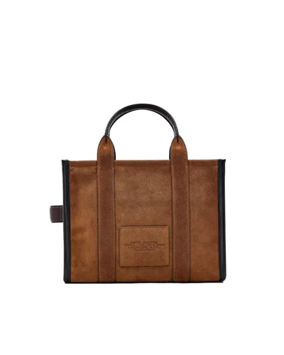 Marc Jacobs Borsa A Mano The Suede Medium Tote Bag Copper In Brown