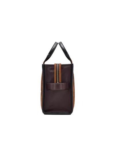 Marc Jacobs Borsa A Mano The Suede Medium Tote Bag Copper In Brown