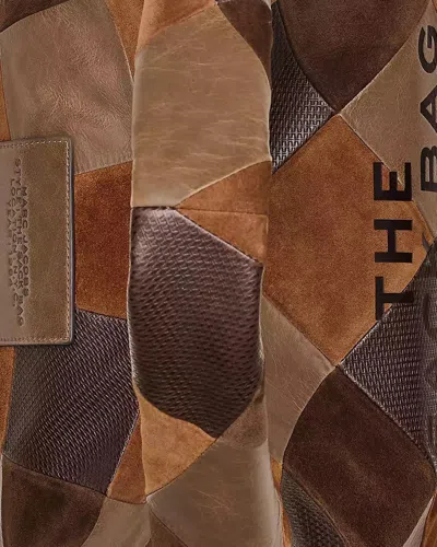 Marc Jacobs Borsa A Spalla The Suede Patchwork Sack Bag Brown Multi In Brown