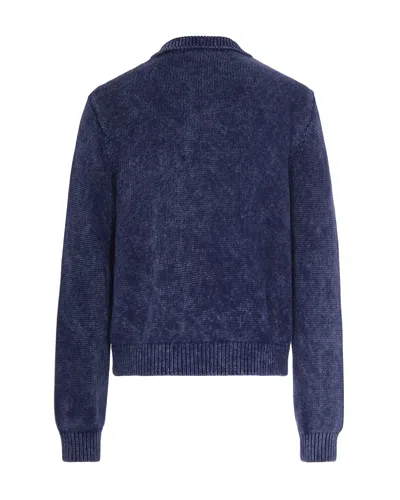 Daily Paper Cardigan In Maglia Indigo In Blue