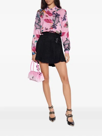Versace Jeans Couture Paisley-print Shirt In Pink