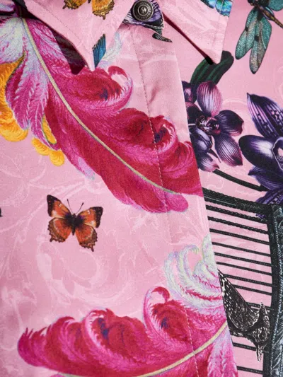 Versace Jeans Couture Paisley-print Shirt In Pink