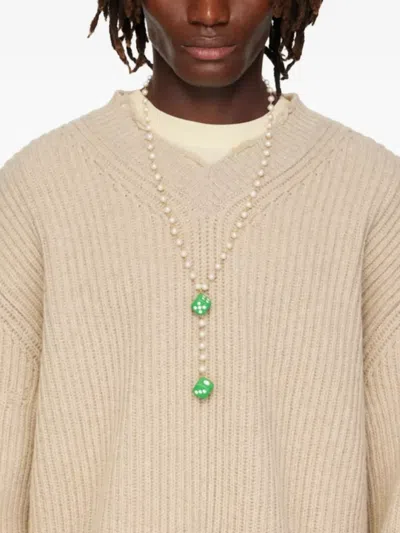 Veert Dice Necklace In White