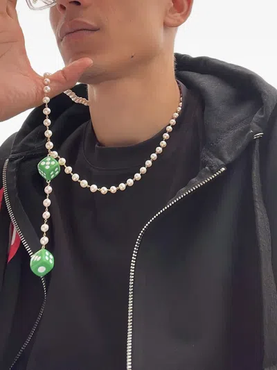 Veert Dice Necklace In White