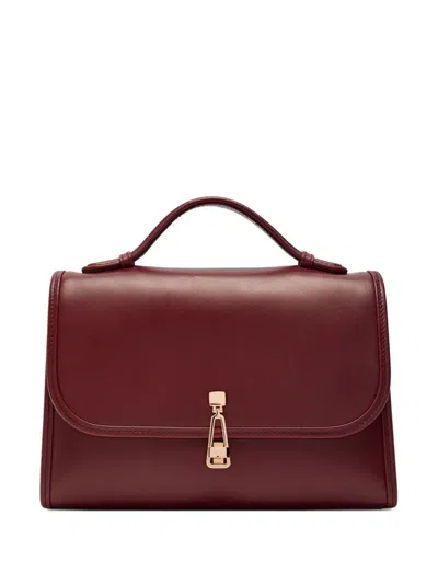 Gabriela Hearst Leonora Medium Leather Top Handle Bag In Burgundy