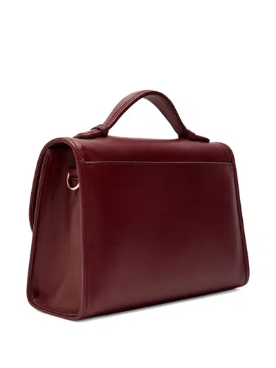Gabriela Hearst Leonora Medium Leather Top Handle Bag In Burgundy