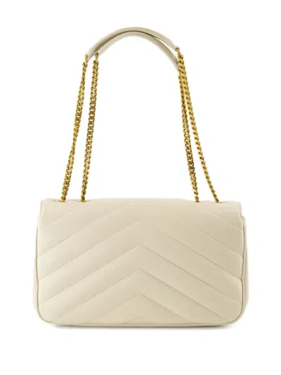 Saint Laurent Medium Loulou Shoulder Bag In Neutral