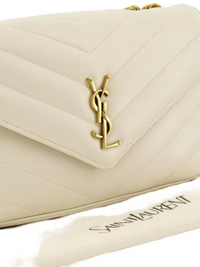 Saint Laurent Medium Loulou Shoulder Bag In Neutral