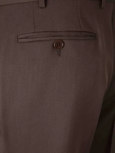 Canali Wide-leg Trousers In Multi