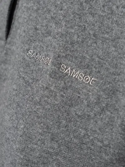 Samsoe & Samsoe Sadory Collared Polo Top In Gray