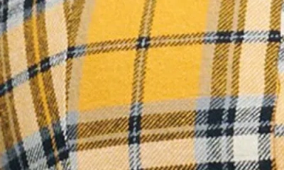 Maje Loris Plaid Crop Top In Yellow