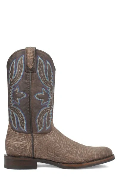 Dingo Mens Saw Buck Block Heel Cowboy Boots In Gray
