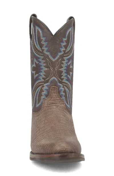 Dingo Mens Saw Buck Block Heel Cowboy Boots In Gray