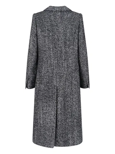 Tagliatore Tailored Black Jacket With Classic Collar And Sophisticated Silhouette In Gray