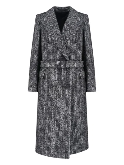 Tagliatore Tailored Black Jacket With Classic Collar And Sophisticated Silhouette In Gray