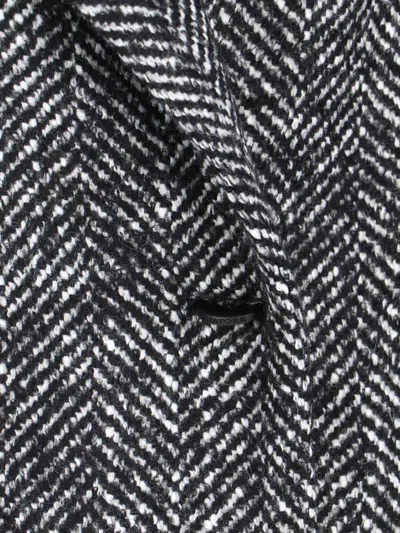 Tagliatore Tailored Black Jacket With Classic Collar And Sophisticated Silhouette In Gray