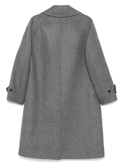 Officine Generale Officine Générale Aretha Itl Textured Stripe Wo In Gray