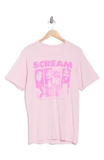 Goodie Two Sleeves Scream Graphic T-shirt In Pink