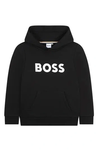 Hugo Boss Boss Kids' Logo Graphic Hoodie In Black