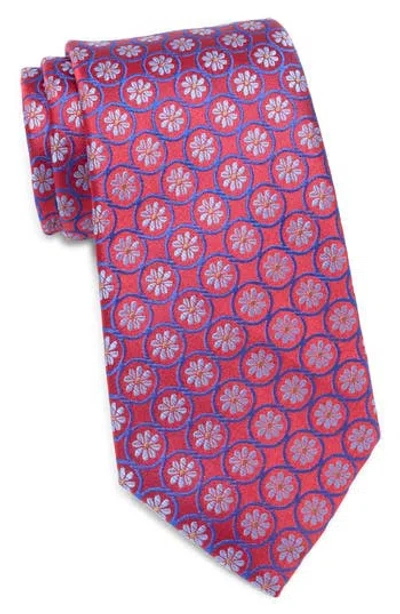 Ted Baker London Albion Florette Silk Blend Tie In Pink