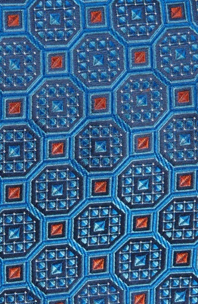 Ted Baker London Stampe Medallions Silk Blend Tie In Blue